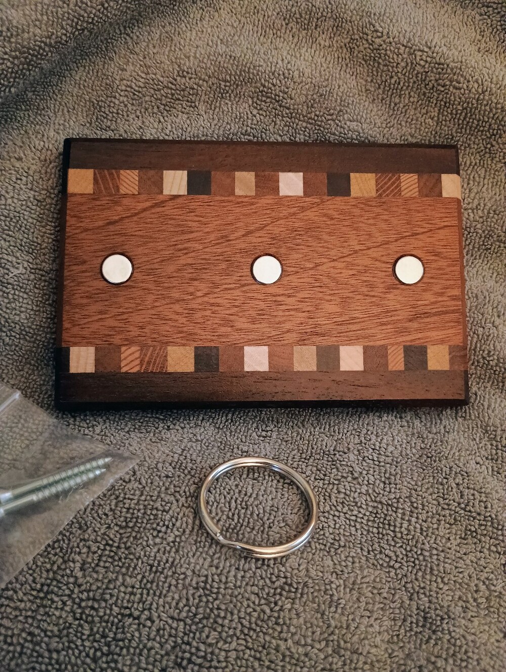 Natural Renaissance Handcrafted Wood Magnetic Key Holder Wall Mount